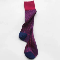 Men's 1 Pair Socks Yellow Red Color Plaid Plaid Checkered Geometry Formal Wedding Anniversary Thin Spring & Fall Knitwear Elegant