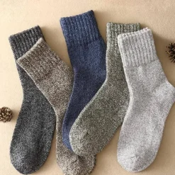 Men's 5 Pairs 5 colors Color Home Office Daily Fall Winter Basic Casual