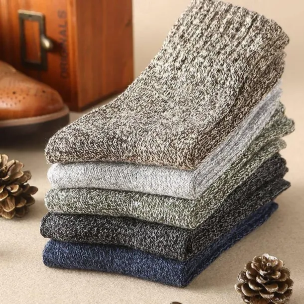 Men's 5 Pairs 5 colors Color Home Office Daily Fall Winter Basic Casual