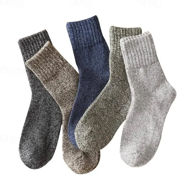 Men's 5 Pairs 5 colors Color Home Office Daily Fall Winter Basic Casual