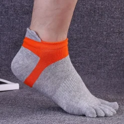 Men's 3 Pairs Ankle Socks Sport Socks / Athletic Socks Toe Socks Low Cut Socks Black Yellow Color Color Block Daily Wear Vacation Weekend Patchwork Medium Summer Spring & Fall Stylish Casual
