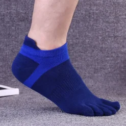 Men's 3 Pairs Ankle Socks Sport Socks / Athletic Socks Toe Socks Low Cut Socks Black Yellow Color Color Block Daily Wear Vacation Weekend Patchwork Medium Summer Spring & Fall Stylish Casual