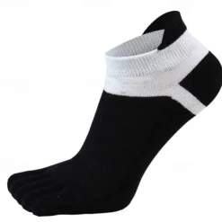 Men's 3 Pairs Ankle Socks Toe Socks Low Cut Socks Black White Color Color Block Daily Wear Vacation Weekend Mesh Medium Summer Spring & Fall Stylish Casual