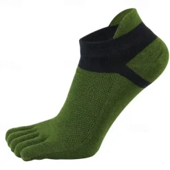 Men's 3 Pairs Ankle Socks Toe Socks Low Cut Socks Black White Color Color Block Daily Wear Vacation Weekend Mesh Medium Summer Spring & Fall Stylish Casual