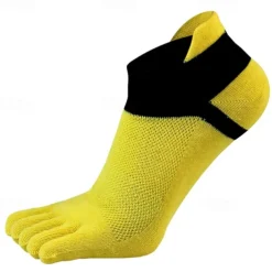 Men's 3 Pairs Ankle Socks Toe Socks Low Cut Socks Black White Color Color Block Daily Wear Vacation Weekend Mesh Medium Summer Spring & Fall Stylish Casual