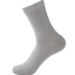 Men's 3 Pairs Crew Socks Black Light Grey Color Plain Casual Daily Basic Medium Summer Spring Fall Breathable