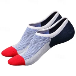 Men's 4 Pairs Multi Packs Socks Running Socks Casual Socks Black White Color Color Block Vacation Sports & Outdoor Daily Basic Medium Spring Fall Fashion Casual