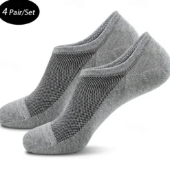 Men's 4 Pairs Multi Packs Socks Running Socks Casual Socks Black White Color Color Block Vacation Sports & Outdoor Daily Basic Medium Spring Fall Fashion Casual