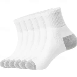 Men's 5 Pairs Multi Packs Socks Running Socks Casual Socks Black White Color Color Block Sports & Outdoor Daily Vacation Basic Medium Spring Fall Fashion Casual