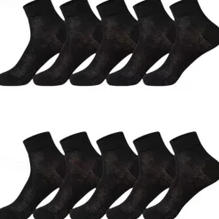 Men's 5 Pairs Multi Packs Socks Running Socks Casual Socks Black White Color Plain Sports & Outdoor Daily Vacation Basic Medium Spring Fall Fashion Casual