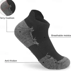Men's 3 Pairs Multi Packs Socks Running Socks Casual Socks Black+White+Gray Black Color Color Block Vacation Sports & Outdoor Daily Basic Medium Fall Winter Fashion Casual