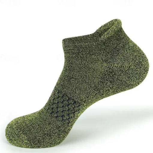 Men's 5 Pairs Multi Packs Socks Ankle Socks Low Cut Socks Casual Socks Yellow Red Color Plain Sports & Outdoor Daily Vacation Basic Medium Spring Fall Fashion Casual