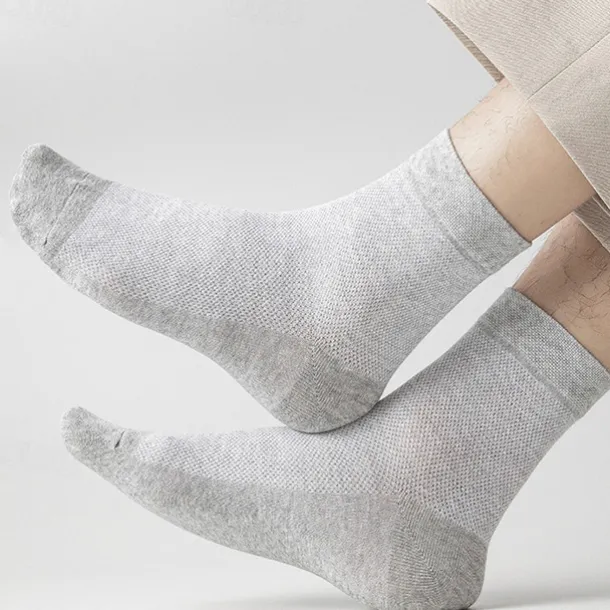 Men's 5 Pairs Multi Packs Socks Running Socks Casual Socks Black White Color Plain Vacation Sports & Outdoor Daily Basic Medium Spring Fall Fashion Casual