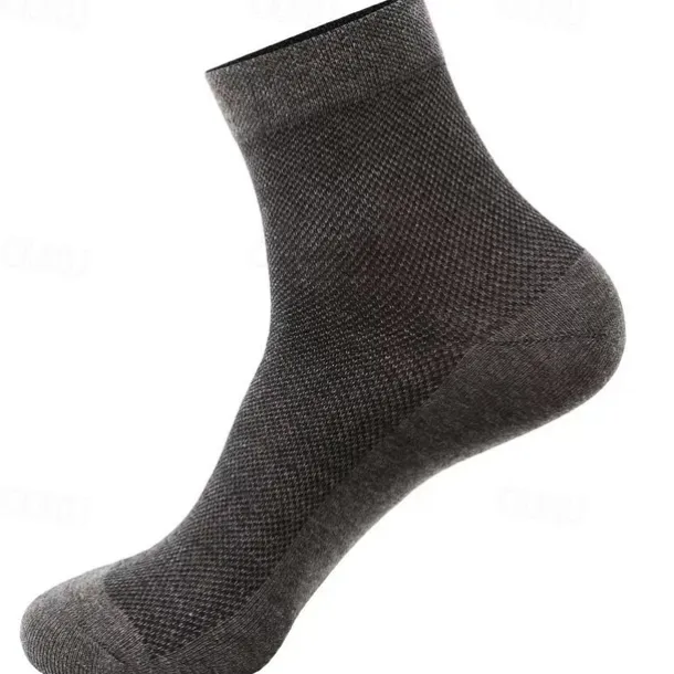 Men's 5 Pairs Multi Packs Socks Running Socks Casual Socks Black White Color Plain Vacation Sports & Outdoor Daily Basic Medium Spring Fall Fashion Casual