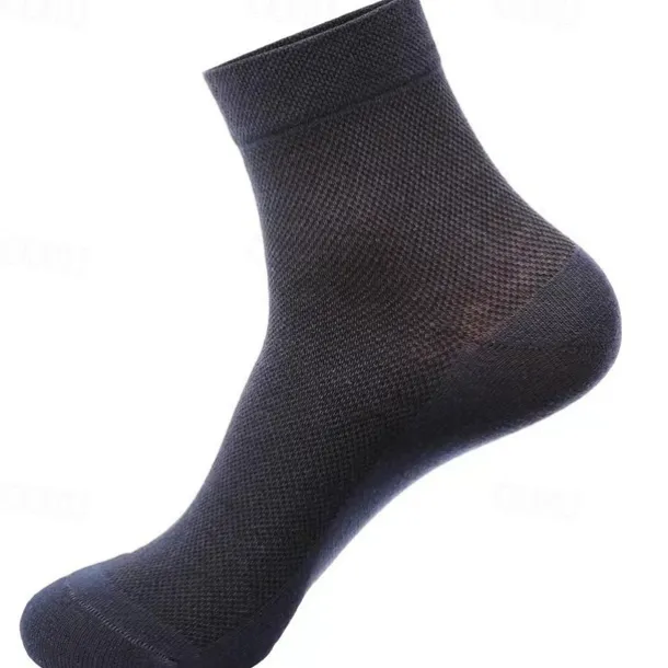 Men's 5 Pairs Multi Packs Socks Running Socks Casual Socks Black White Color Plain Vacation Sports & Outdoor Daily Basic Medium Spring Fall Fashion Casual