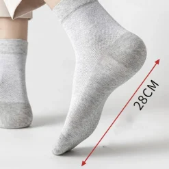 Men's 5 Pairs Multi Packs Socks Running Socks Casual Socks Black White Color Plain Vacation Sports & Outdoor Daily Basic Medium Spring Fall Fashion Casual