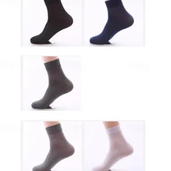Men's 10 Pairs Multi Packs Socks Crew Socks Running Socks Casual Socks Blue Color Solid / Plain Color Vacation Sports & Outdoor Daily Basic Medium Spring Fall Fashion Casual