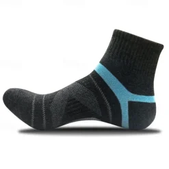 Men's 2 Pairs Multi Packs Socks Crew Socks Running Socks Casual Socks Black Blue Color Stripes Sports & Outdoor Daily Vacation Basic Medium Spring Fall Fashion Casual