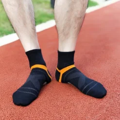 Men's 2 Pairs Multi Packs Socks Crew Socks Running Socks Casual Socks Black Blue Color Stripes Sports & Outdoor Daily Vacation Basic Medium Spring Fall Fashion Casual