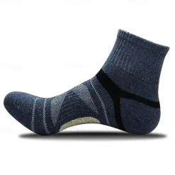 Men's 2 Pairs Multi Packs Socks Crew Socks Running Socks Casual Socks Black Blue Color Stripes Sports & Outdoor Daily Vacation Basic Medium Spring Fall Fashion Casual