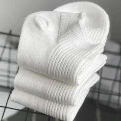 Men's 10 Pairs Multi Packs Socks Running Socks Casual Socks Black White Color Plain Vacation Sports & Outdoor Daily Basic Medium Spring Fall Fashion Casual