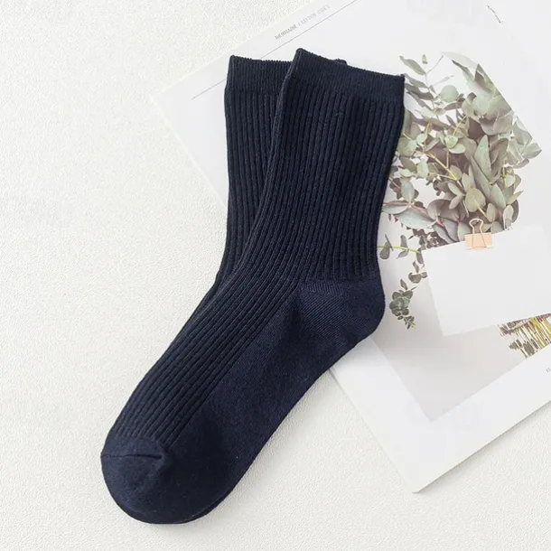 Men's 5 Pairs Multi Packs Socks Running Socks Casual Socks Black White Color Plain Vacation Sports & Outdoor Daily Basic Medium Spring Fall Fashion Casual