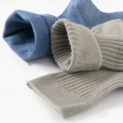 Men's 5 Pairs Multi Packs Socks Running Socks Casual Socks Black White Color Plain Vacation Sports & Outdoor Daily Basic Medium Spring Fall Fashion Casual