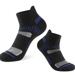 Men's 2 Pairs Socks Ankle Socks Low Cut Socks Black White Color Striped Casual Daily Basic Medium Summer Spring Fall Stylish Traditional / Classic