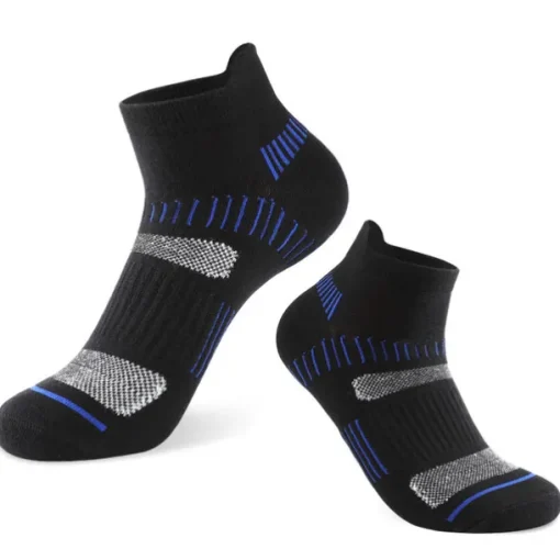 Men's 2 Pairs Socks Ankle Socks Low Cut Socks Black White Color Striped Casual Daily Basic Medium Summer Spring Fall Stylish Traditional / Classic