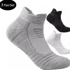 Men's 3 Pairs Socks Ankle Socks Sport Socks / Athletic Socks Low Cut Socks Black White Color Plain Outdoor Daily Wear Vacation Thin Spring & Summer Fashion Sport