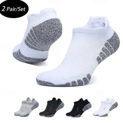 Men's 2 Pairs Socks Ankle Socks Sport Socks / Athletic Socks Low Cut Socks Black White Color Color Block Outdoor Daily Wear Vacation Medium Spring & Summer Fashion Sport