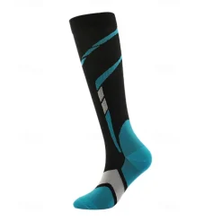 Men's 3 Pairs Socks Compression Socks Black White Color Color Block Over-the-calf Casual Daily Basic Medium Summer Spring Fall Stylish Traditional / Classic