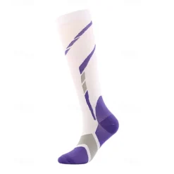 Men's 3 Pairs Socks Compression Socks Black White Color Color Block Over-the-calf Casual Daily Basic Medium Summer Spring Fall Stylish Traditional / Classic