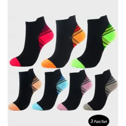 Men's 3 Pairs Socks Compression Socks Light Yellow Yellow Color Color Block Casual Daily Basic Medium Summer Spring Fall Stylish Traditional / Classic