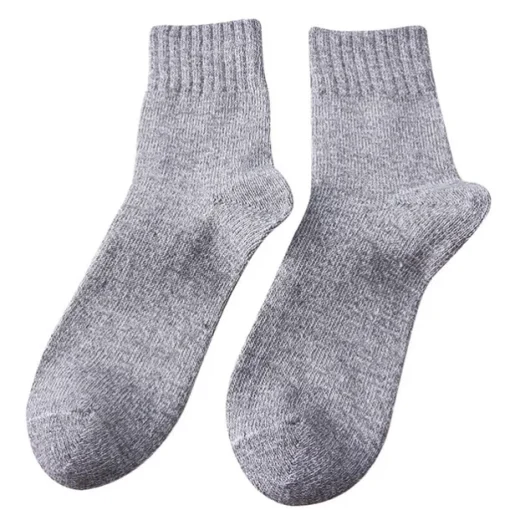 Men's 5 Pairs Socks Wool Socks Crew Socks Rainbow Color Plain Daily Wear Vacation Weekend Warm Fall & Winter Warm Ups
