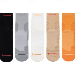 Men's 3 Pairs Sport Socks / Athletic Socks Crew Socks Black White Color Plain Casual Daily Medium Summer Spring Fall Stylish Traditional / Classic