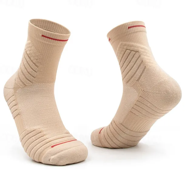 Men's 3 Pairs Sport Socks / Athletic Socks Crew Socks Black White Color Plain Casual Daily Medium Summer Spring Fall Stylish Traditional / Classic