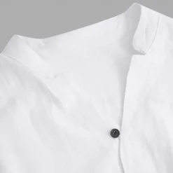 Men's 2 Piece Shirt Set Matching Sets Casual Shirt Plain Street Daily Black White Dark Gray Light Blue Long Sleeve Standing Collar Spring & Summer Clothing Apparel Front Pocket