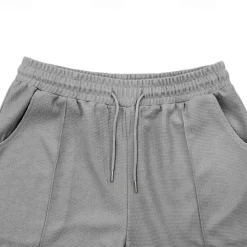 Men's 2 Piece Waffle Henley Shirt T-shirt Suits Tracksuit Short Sleeve Short Sleeves Short Pant Henley Summer Solid Color Drawing Gymnatics Casual 2 Piece Vacation Daily Wear Activewear Black White