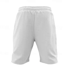 Men's 2 Piece Waffle Henley Shirt T-shirt Suits Tracksuit Short Sleeve Short Sleeves Short Pant Henley Summer Solid Color Drawing Gymnatics Casual 2 Piece Vacation Daily Wear Activewear Black White