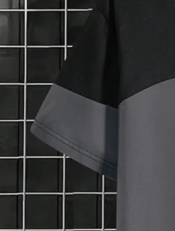 Men's 2 Pieces Outfits T-Shirt and Drawstring Shorts Set Short Sleeve Crewneck Summer Color Block Fashion Sport Casual 2 Piece Vacation Casual Daily Wear Red Blue khaki Top Tee for Men