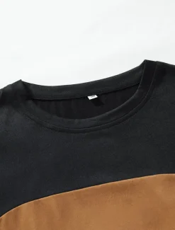 Men's 2 Pieces Outfits T-Shirt and Drawstring Shorts Set Short Sleeve Crewneck Summer Color Block Fashion Sport Casual 2 Piece Vacation Casual Daily Wear Red Blue khaki Top Tee for Men