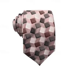 Men's 100% Silk Ties Business Formal Solid Color Striped Formal Office Work
