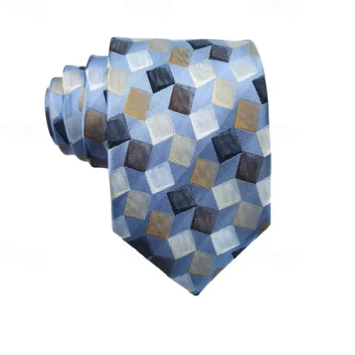 Men's 100% Silk Ties Business Formal Solid Color Striped Formal Office Work
