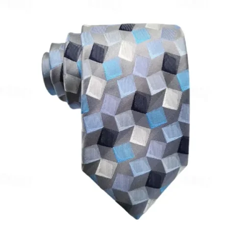 Men's 100% Silk Ties Business Formal Solid Color Striped Formal Office Work