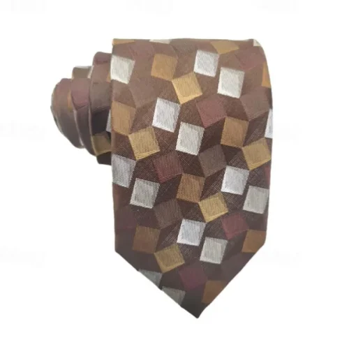 Men's 100% Silk Ties Business Formal Solid Color Striped Formal Office Work