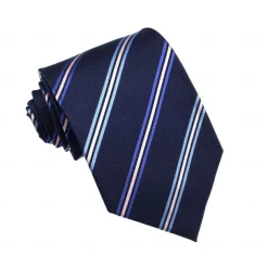Men's 100% Silk Ties Business Solid Color Striped Formal Office Work