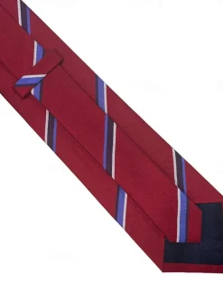 Men's 100% Silk Ties Elegant Fashion Designer Embroidered Striped Formal Wedding Party