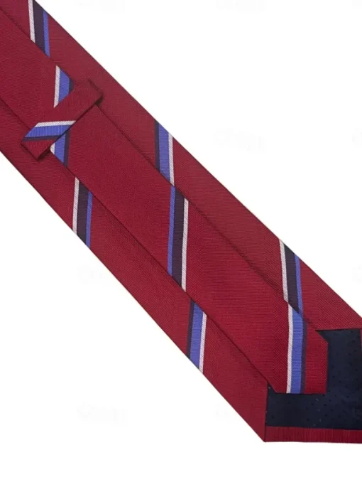 Men's 100% Silk Ties Elegant Fashion Designer Embroidered Striped Formal Wedding Party