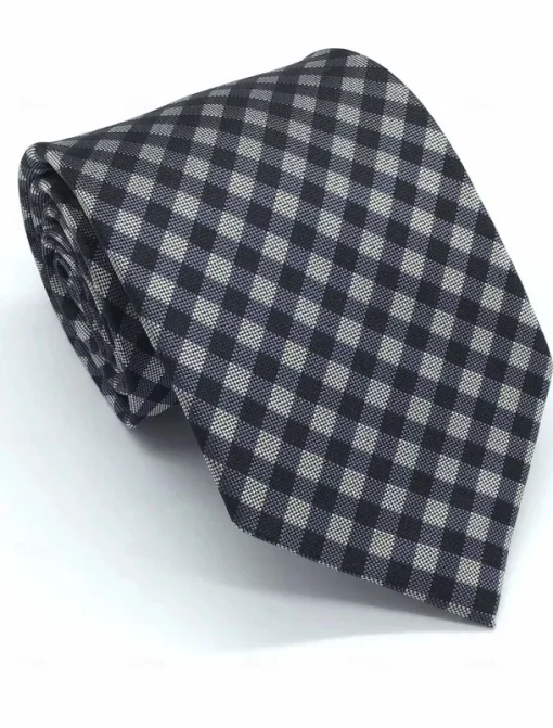Men's 100% Silk Ties Elegant Fashion Designer Embroidered Embroidery Plaid Polka Dot Formal Wedding Christmas